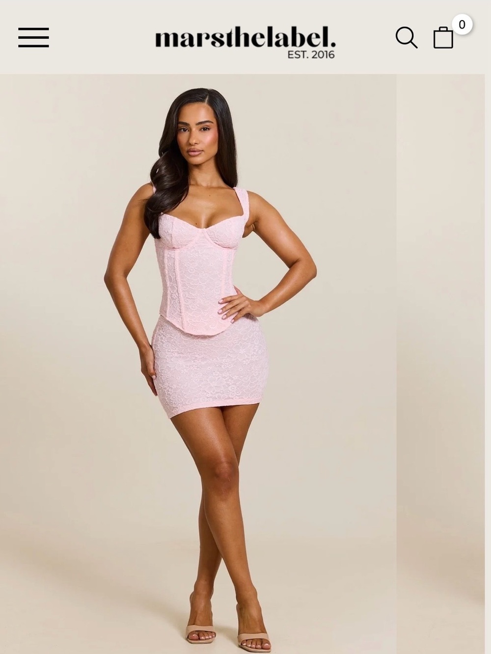 Mars the label pink set